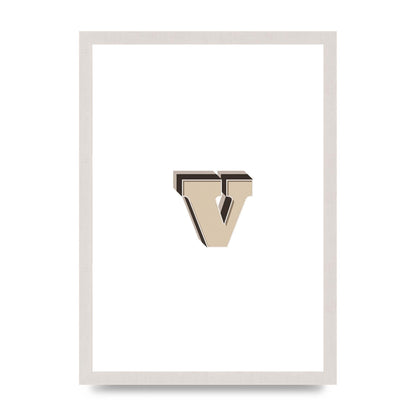 Alphabet Mix Match V" Printed Poster - A3 framed