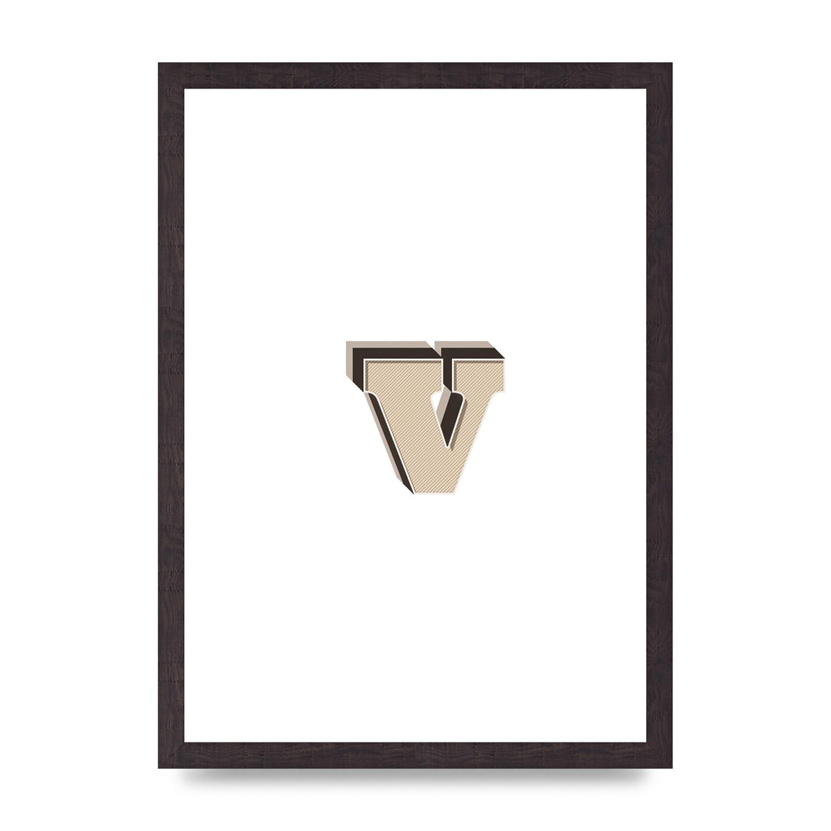 Alphabet Mix Match V" Printed Poster - A3 framed