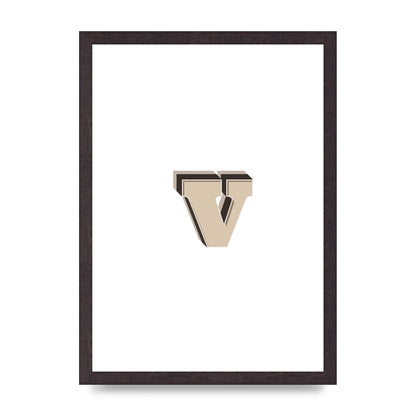 Alphabet Mix Match V" Printed Poster - A3 framed