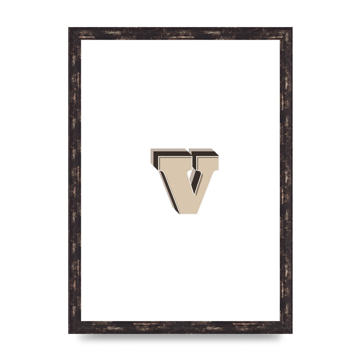 Alphabet Mix Match V" Printed Poster - A3 framed