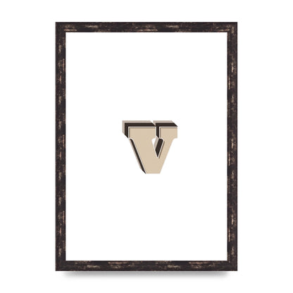 Alphabet Mix Match V" Printed Poster - A3 framed