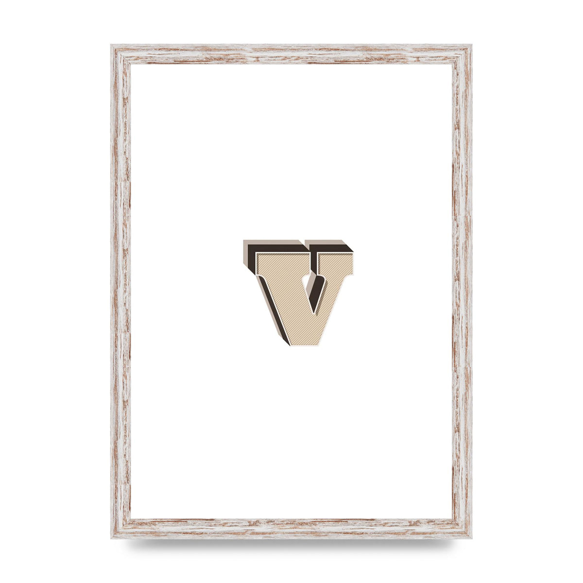 Alphabet Mix Match V" Printed Poster - A3 framed