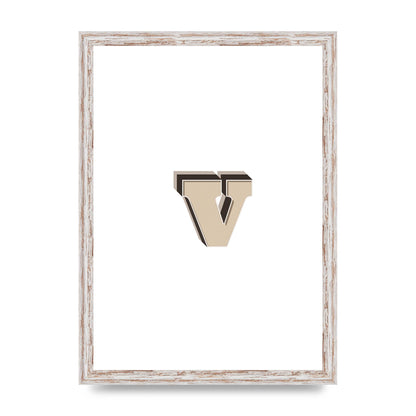 Alphabet Mix Match V" Printed Poster - A3 framed