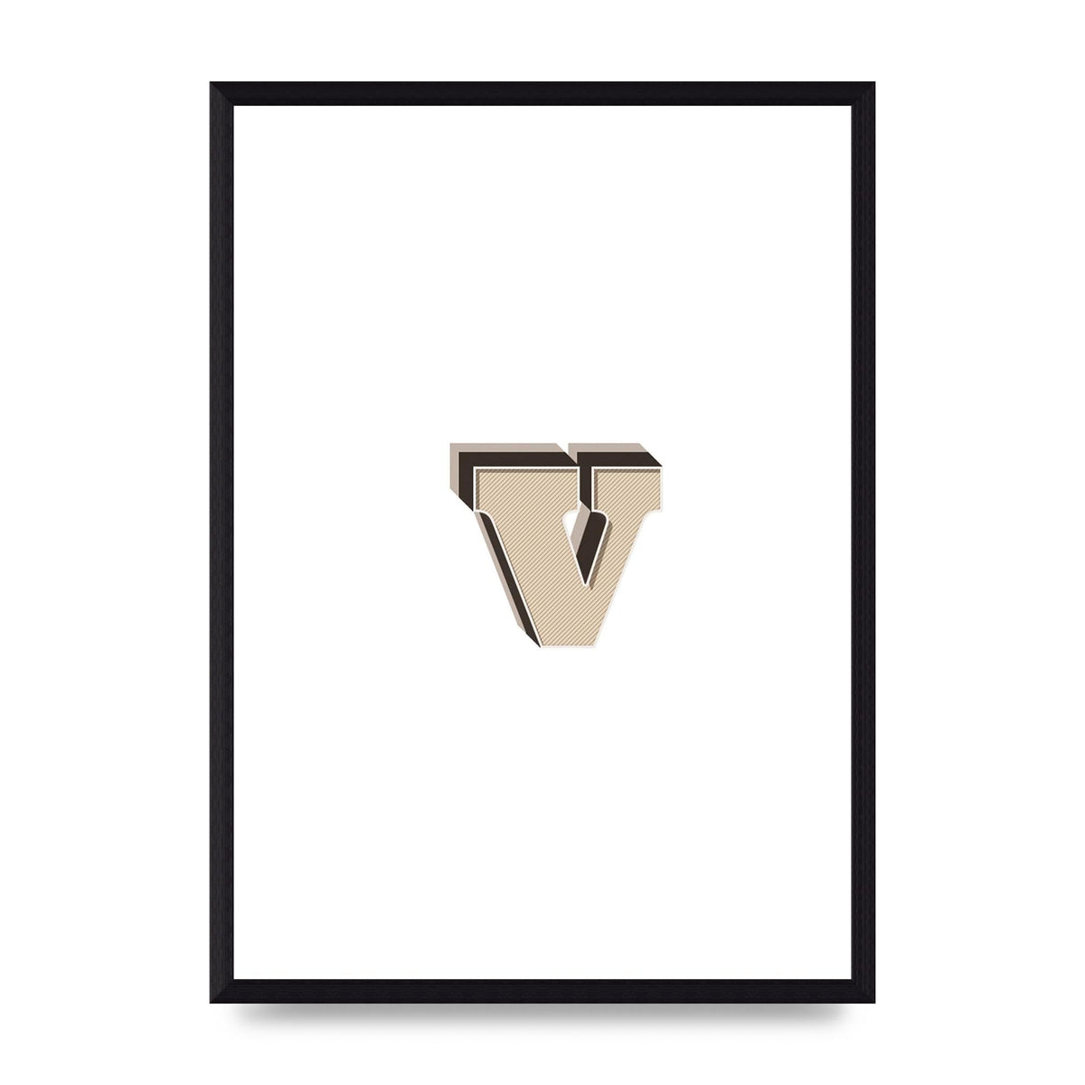 Alphabet Mix Match V" Printed Poster - A3 framed