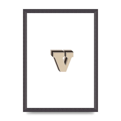 Alphabet Mix Match V" Printed Poster - A3 framed