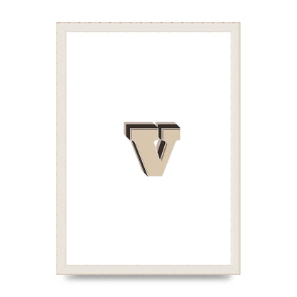Alphabet Mix Match V" Printed Poster - A3 framed