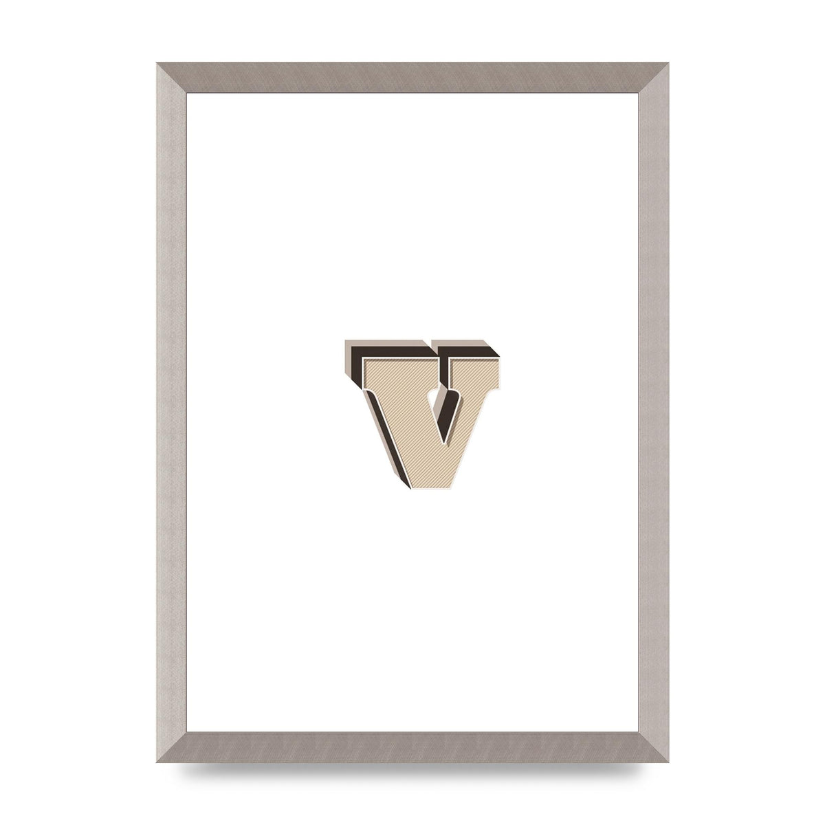 Alphabet Mix Match V" Printed Poster - A3 framed