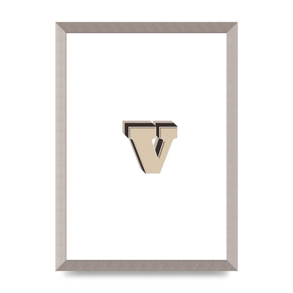 Alphabet Mix Match V" Printed Poster - A3 framed