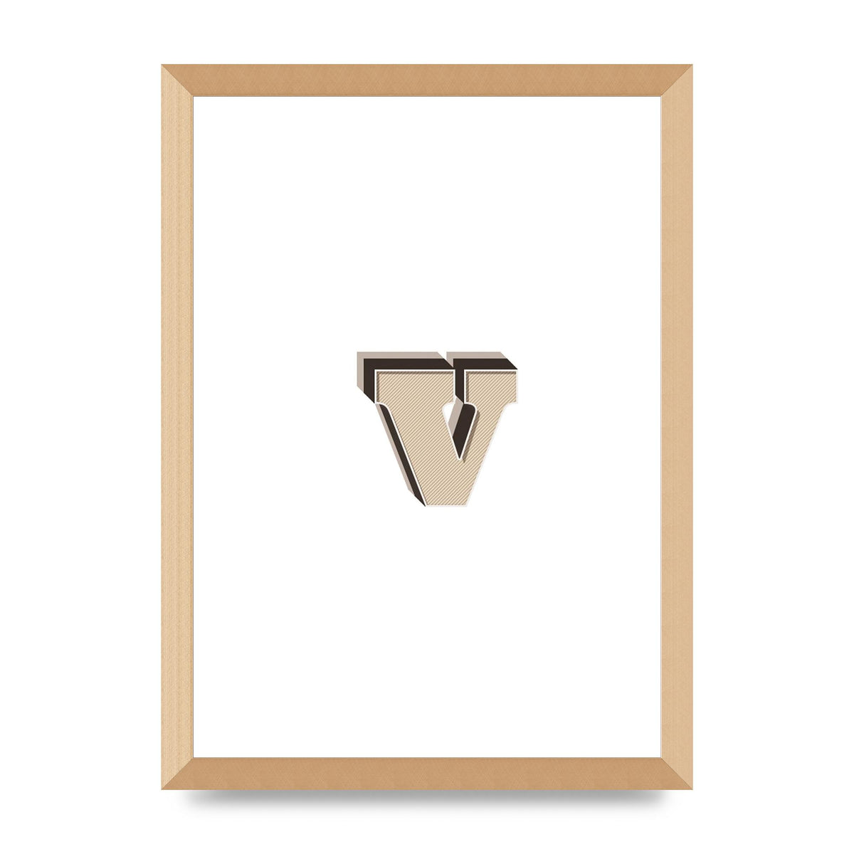 Alphabet Mix Match V" Printed Poster - A3 framed