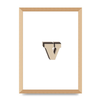 Alphabet Mix Match V" Printed Poster - A3 framed