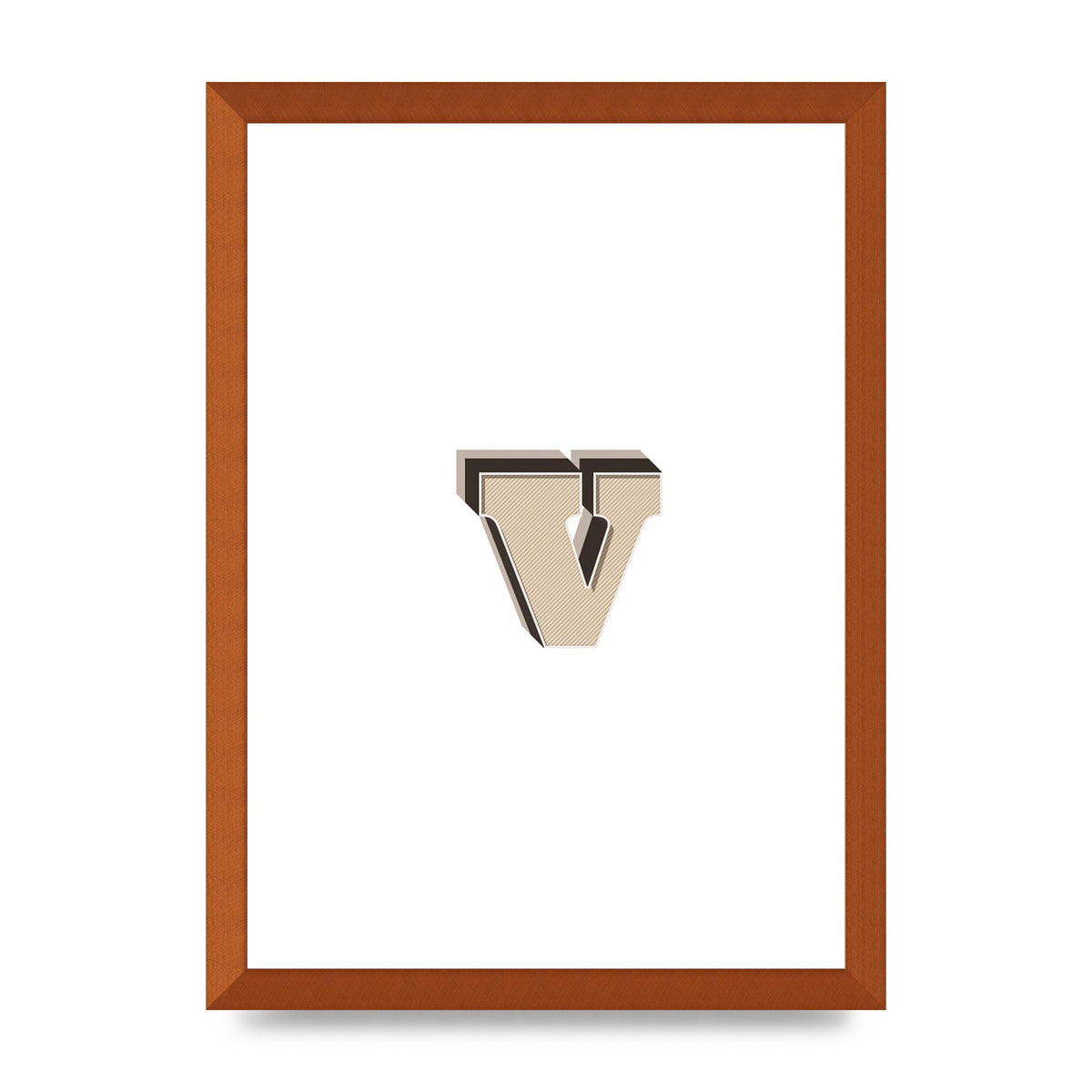 Alphabet Mix Match V" Printed Poster - A3 framed