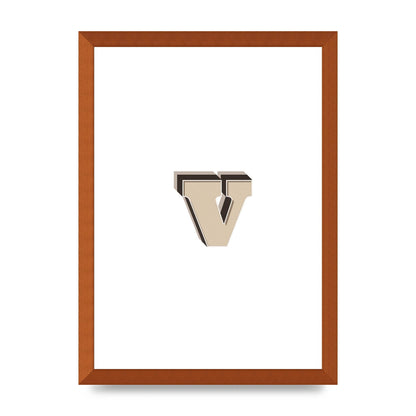 Alphabet Mix Match V" Printed Poster - A3 framed