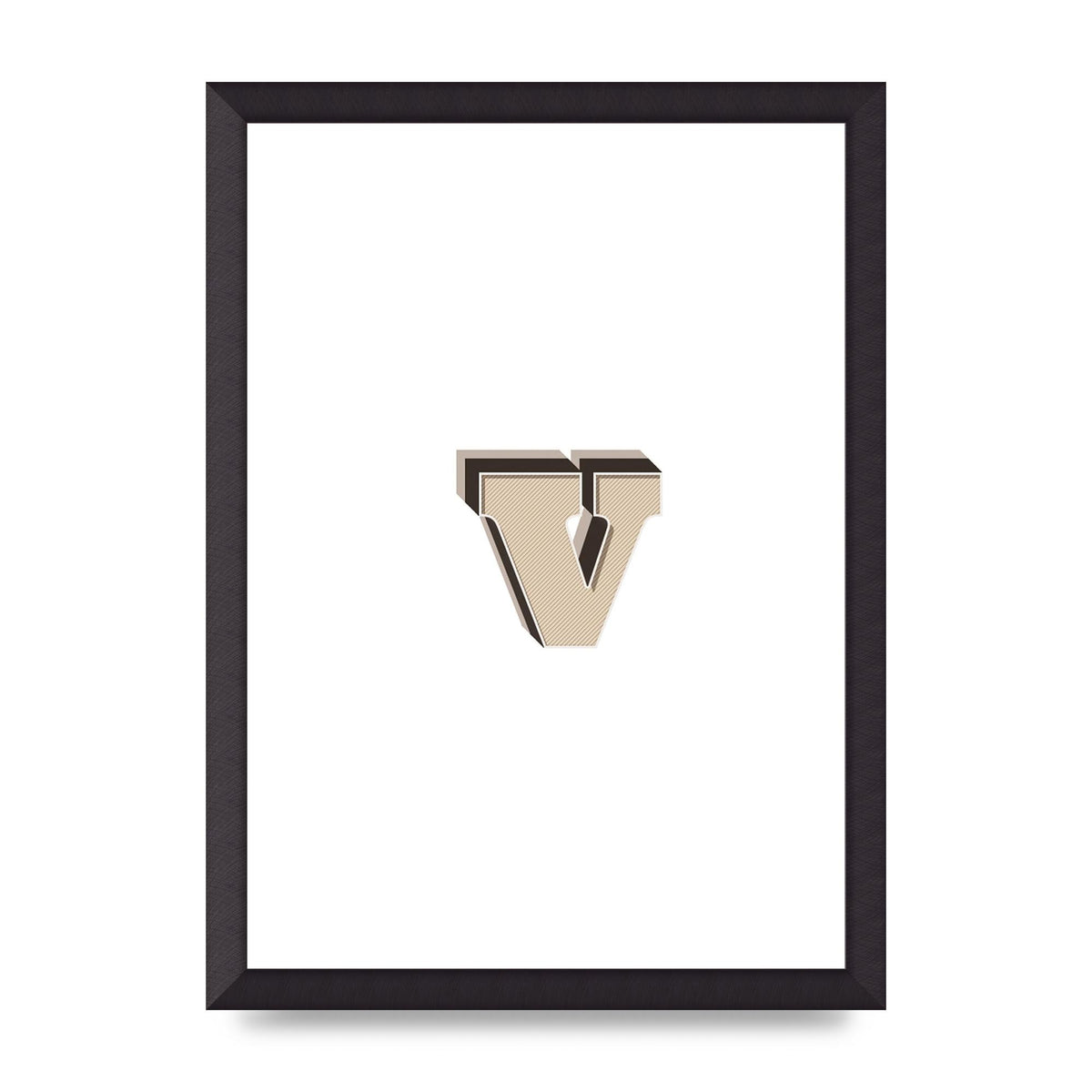 Alphabet Mix Match V" Printed Poster - A3 framed
