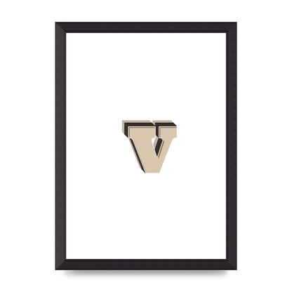 Alphabet Mix Match V" Printed Poster - A3 framed