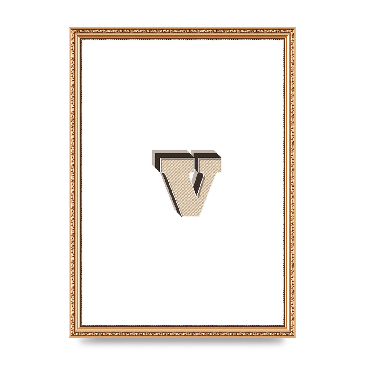 Alphabet Mix Match V" Printed Poster - A3 framed