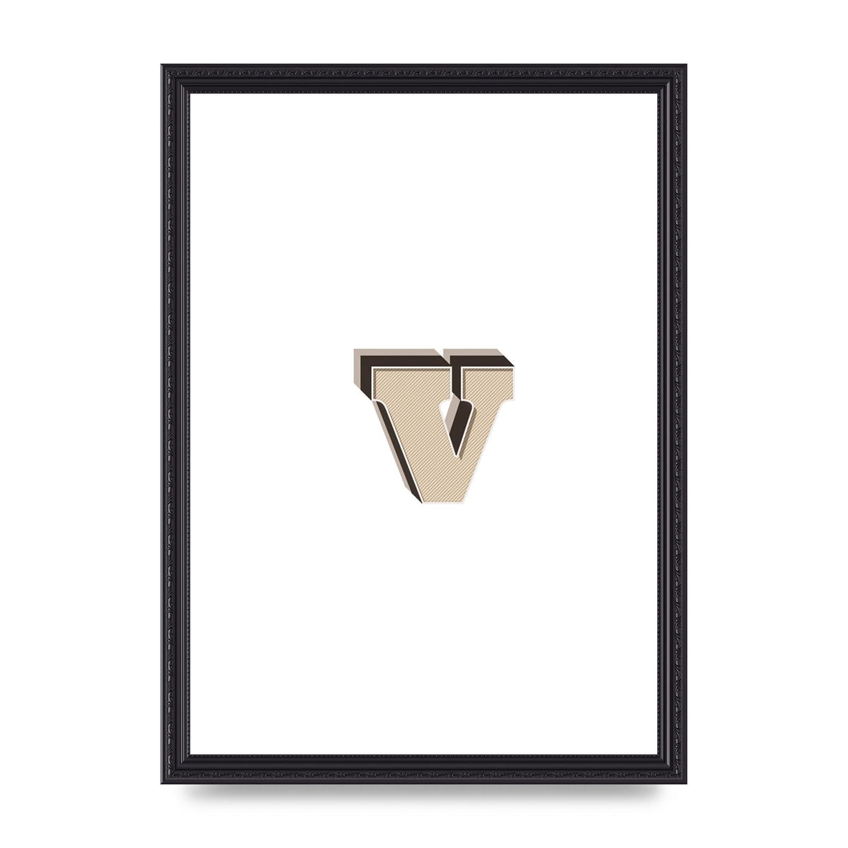 Alphabet Mix Match V" Printed Poster - A3 framed