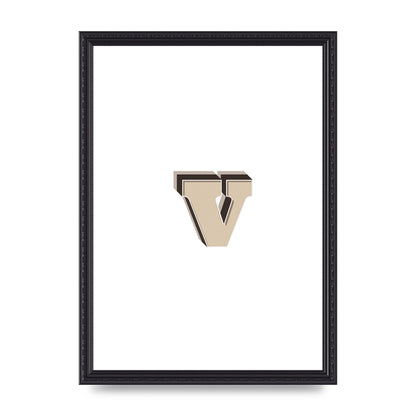 Alphabet Mix Match V" Printed Poster - A3 framed