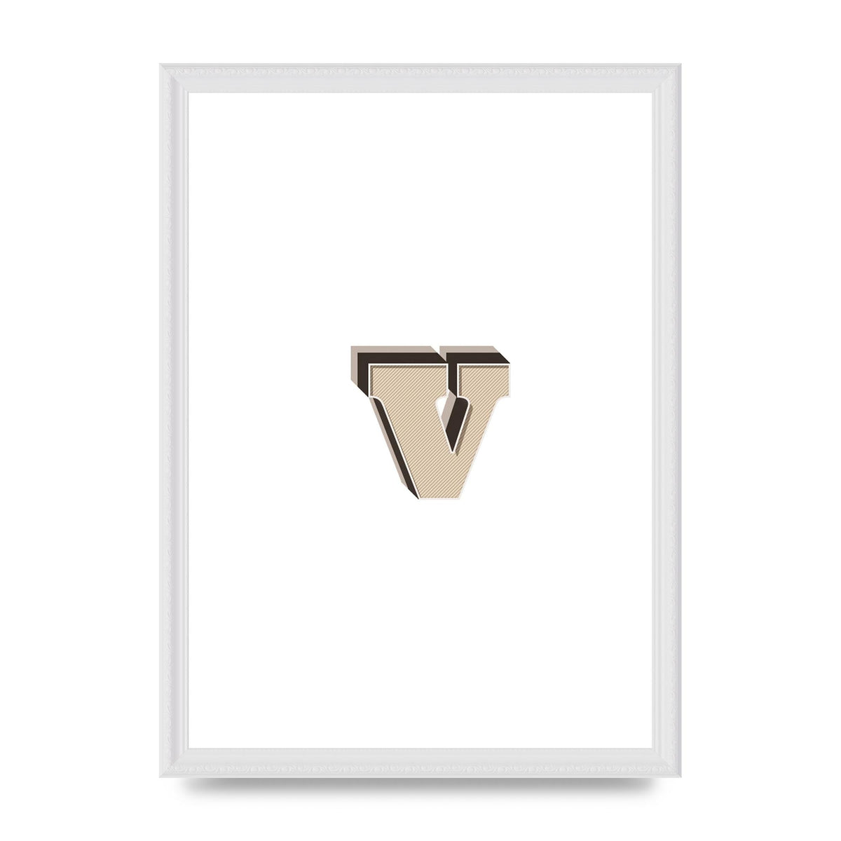Alphabet Mix Match V" Printed Poster - A3 framed