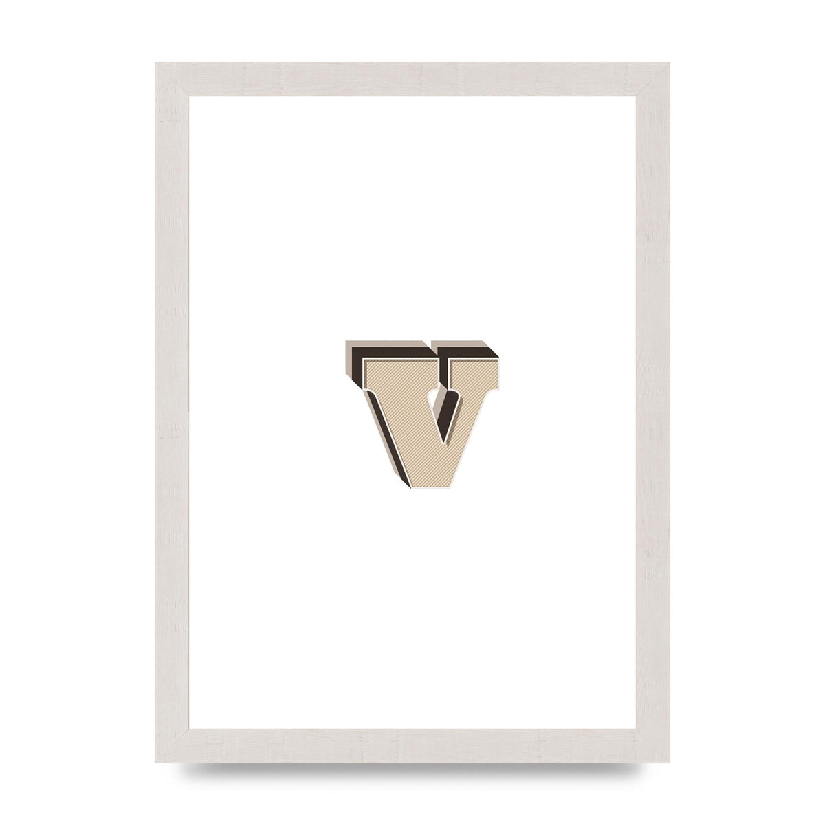 Alphabet Mix Match V" Printed Poster - A4 framed
