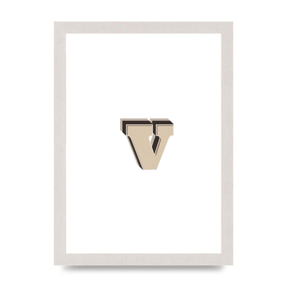 Alphabet Mix Match V" Printed Poster - A4 framed