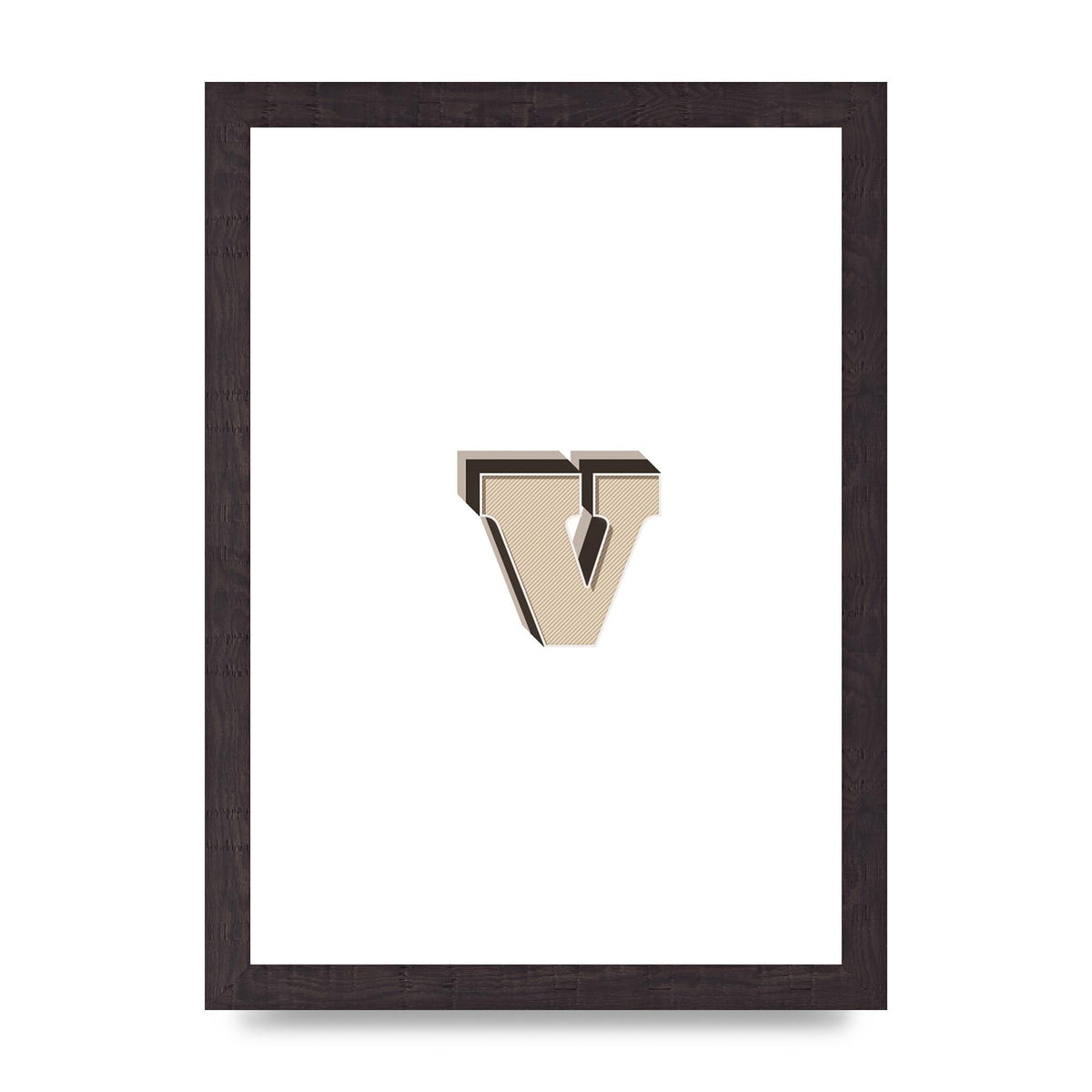 Alphabet Mix Match V" Printed Poster - A4 framed