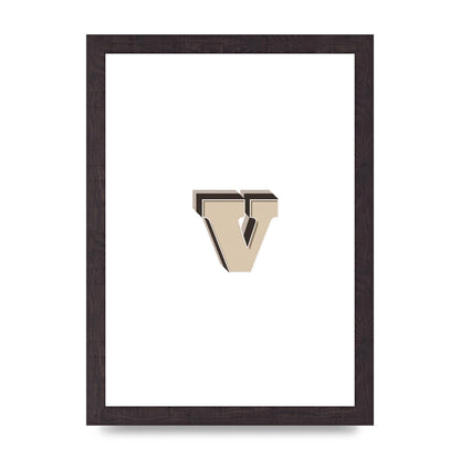 Alphabet Mix Match V" Printed Poster - A4 framed