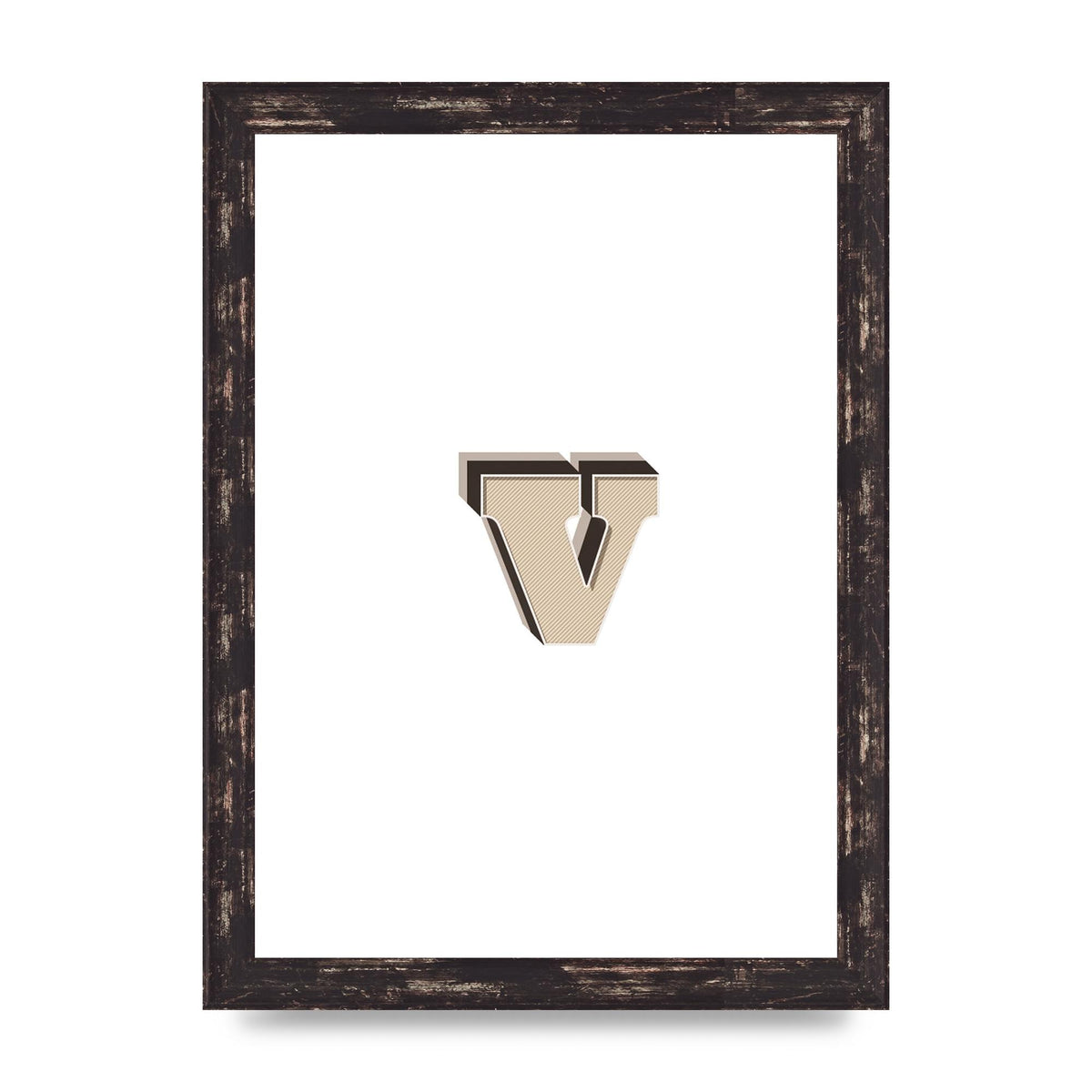 Alphabet Mix Match V" Printed Poster - A4 framed