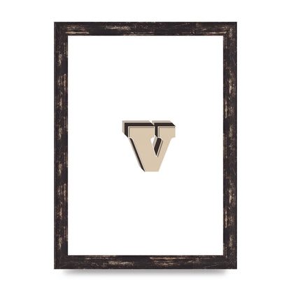 Alphabet Mix Match V" Printed Poster - A4 framed