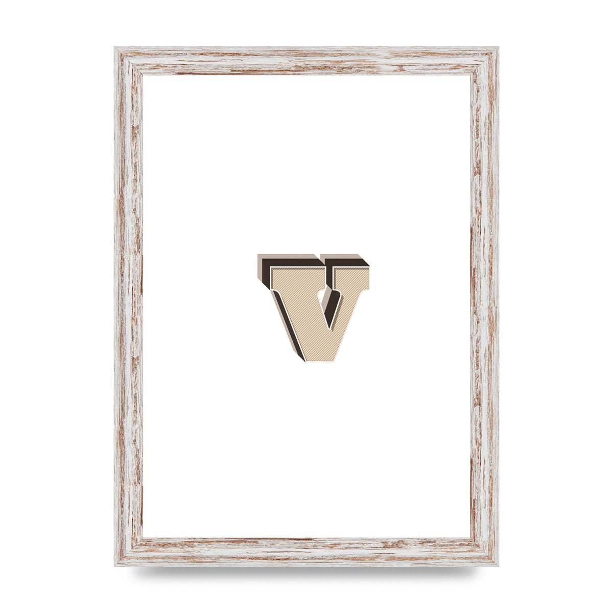 Alphabet Mix Match V" Printed Poster - A4 framed