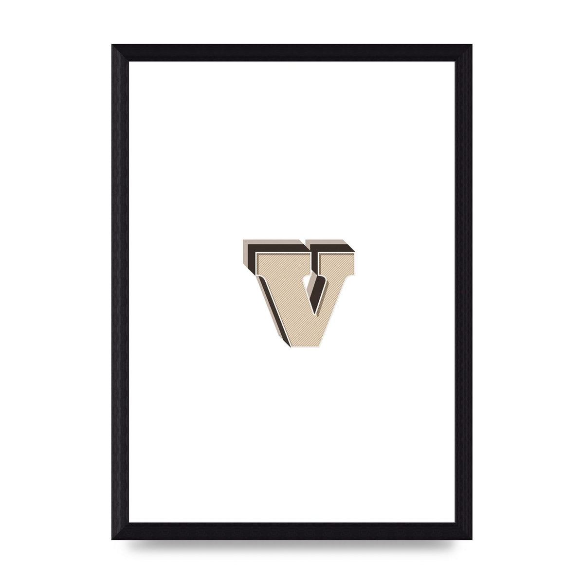 Alphabet Mix Match V" Printed Poster - A4 framed
