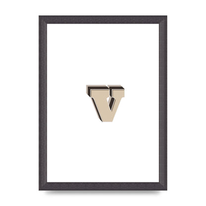Alphabet Mix Match V" Printed Poster - A4 framed