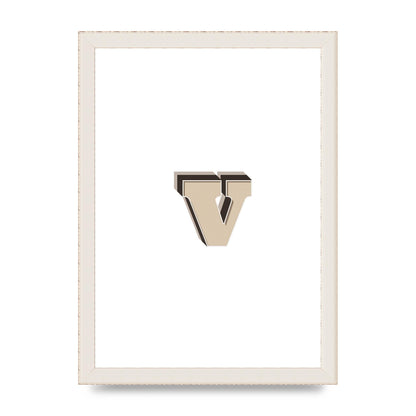 Alphabet Mix Match V" Printed Poster - A4 framed