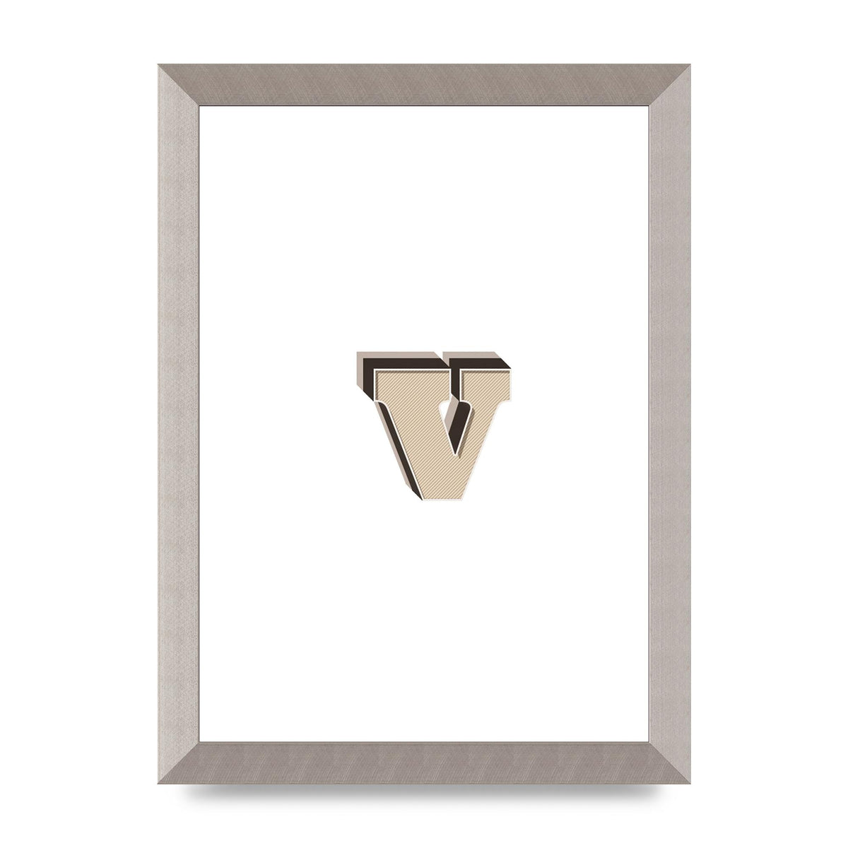 Alphabet Mix Match V" Printed Poster - A4 framed