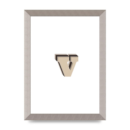 Alphabet Mix Match V" Printed Poster - A4 framed