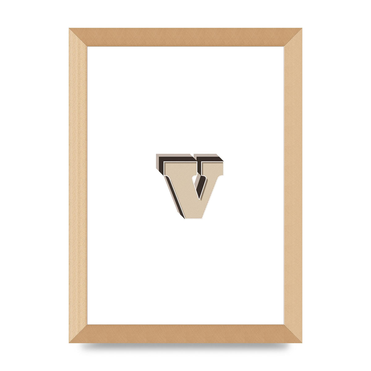 Alphabet Mix Match V" Printed Poster - A4 framed