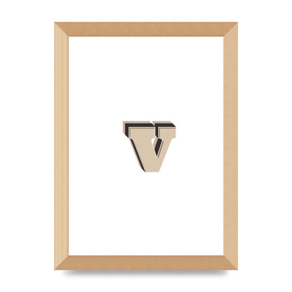 Alphabet Mix Match V" Printed Poster - A4 framed