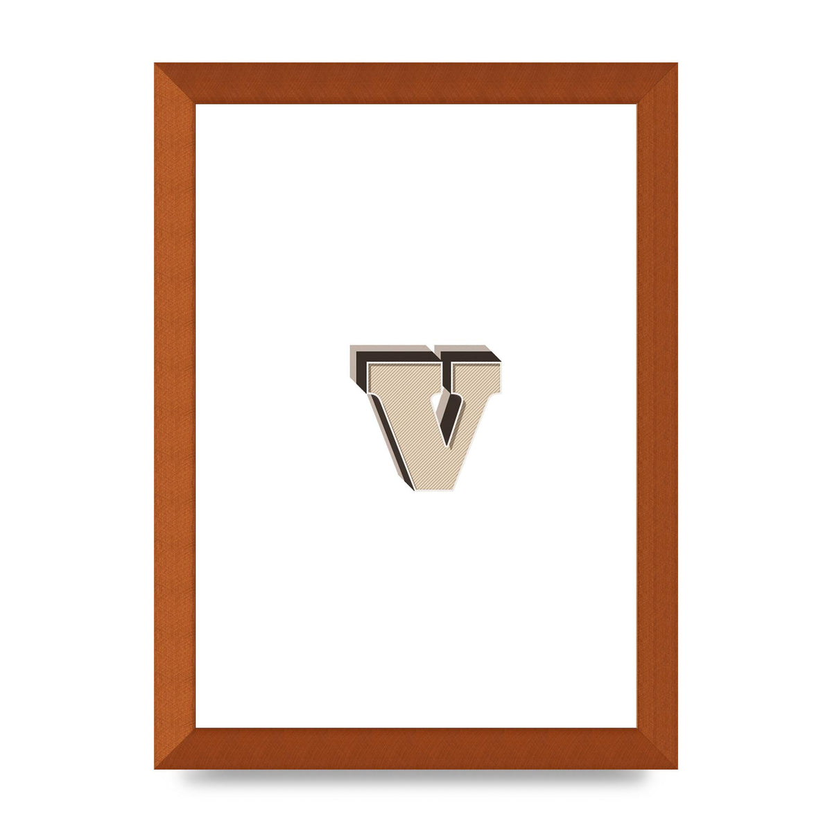 Alphabet Mix Match V" Printed Poster - A4 framed