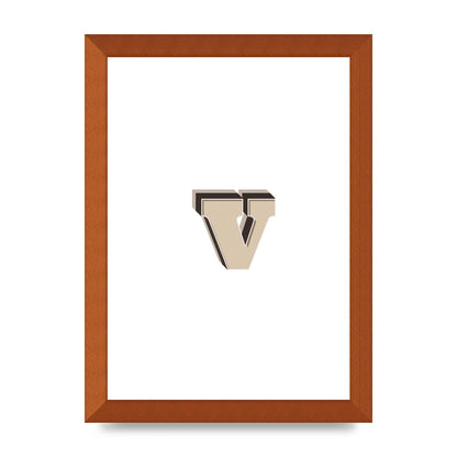 Alphabet Mix Match V" Printed Poster - A4 framed