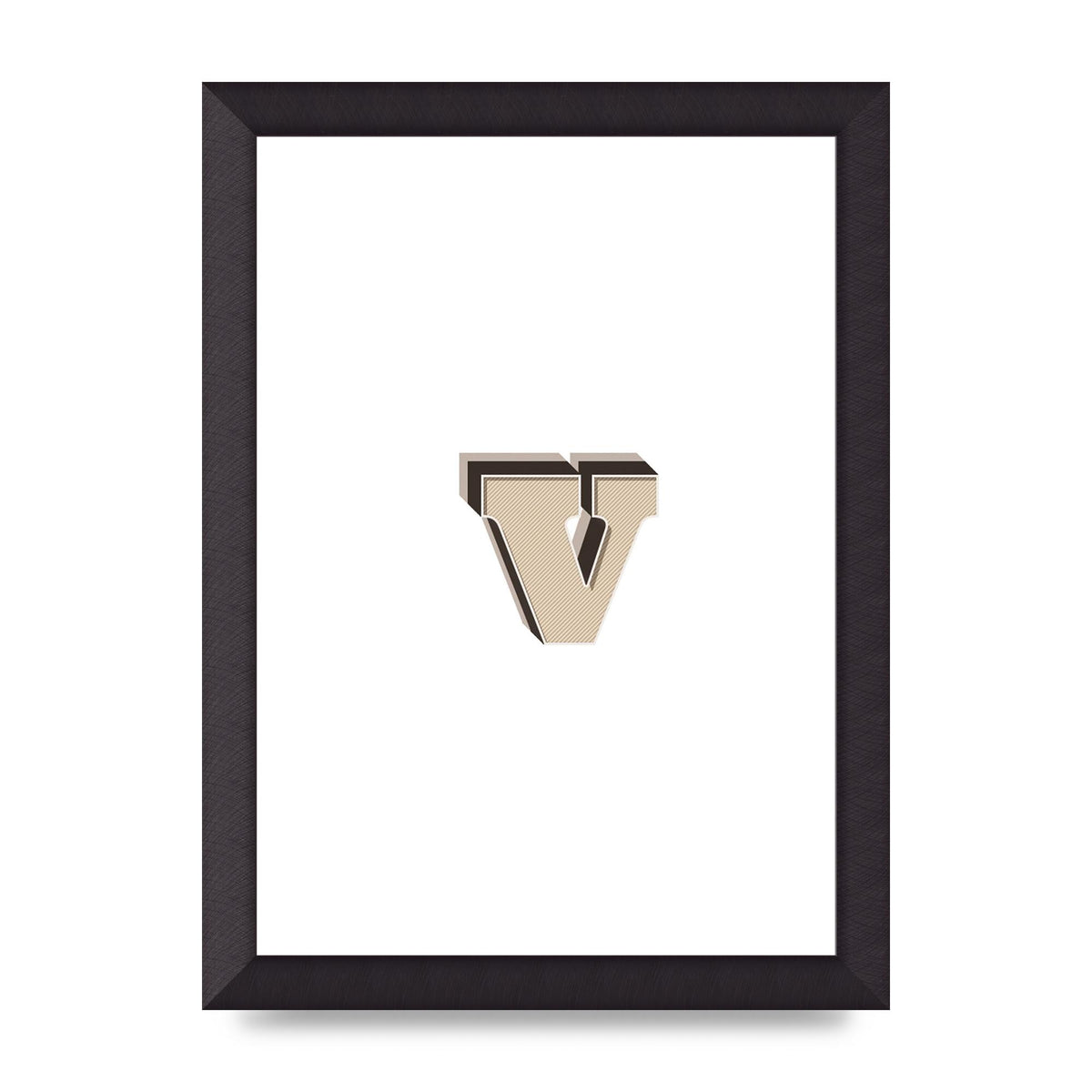 Alphabet Mix Match V" Printed Poster - A4 framed
