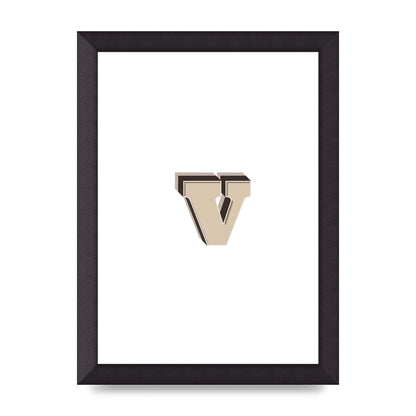 Alphabet Mix Match V" Printed Poster - A4 framed