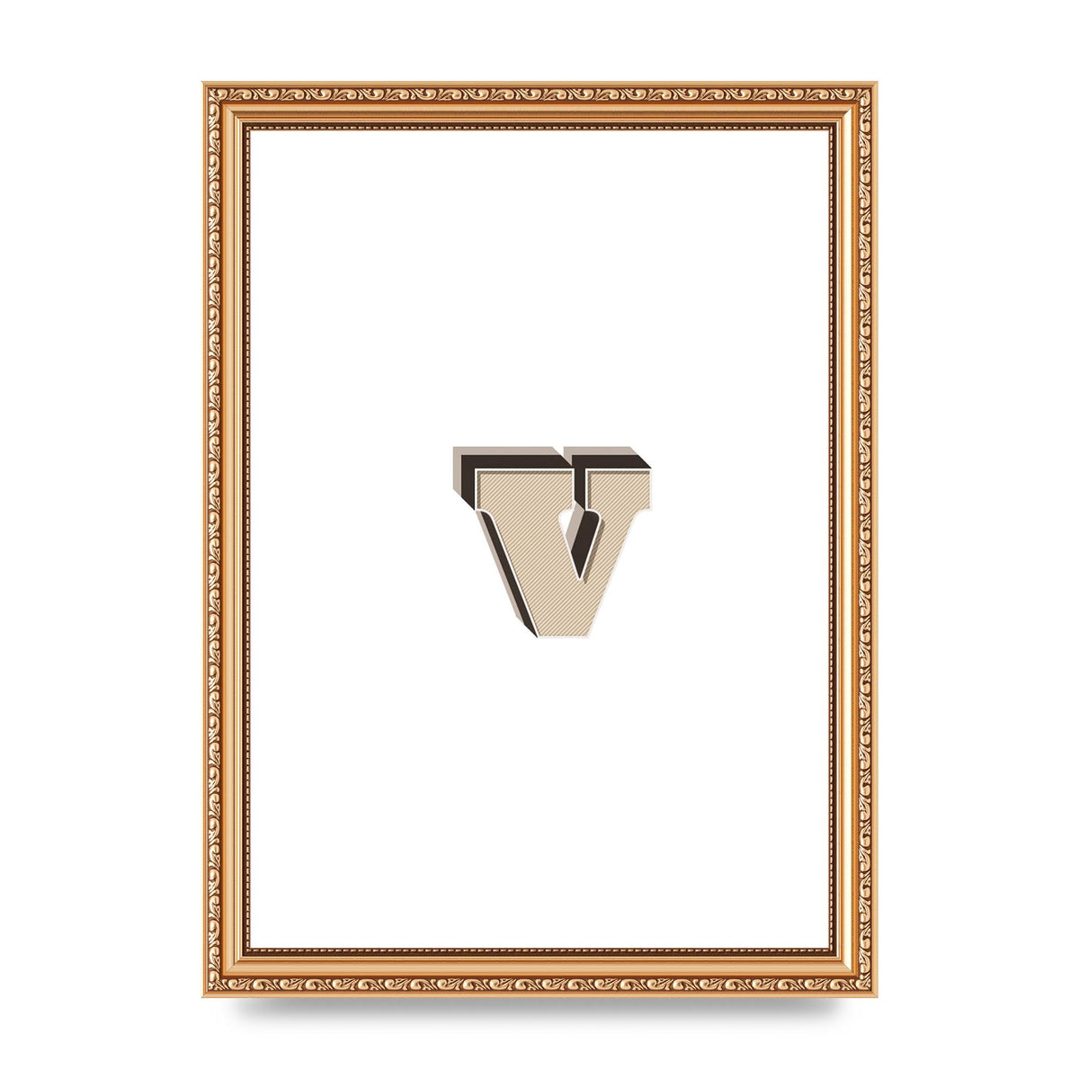 Alphabet Mix Match V" Printed Poster - A4 framed