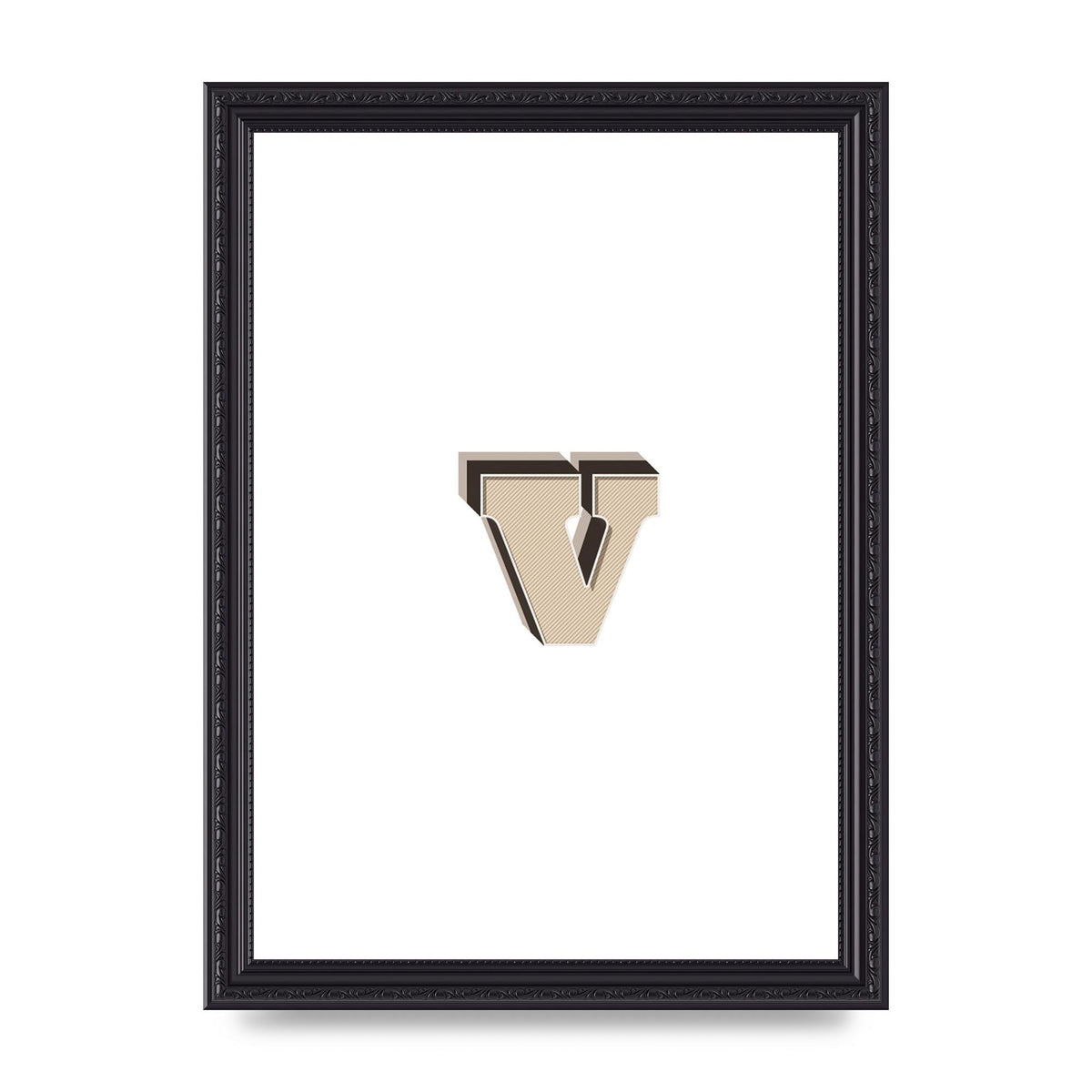 Alphabet Mix Match V" Printed Poster - A4 framed