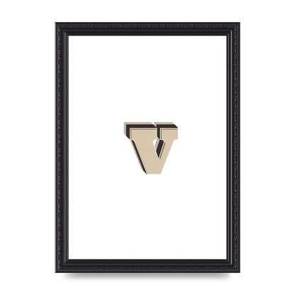 Alphabet Mix Match V" Printed Poster - A4 framed