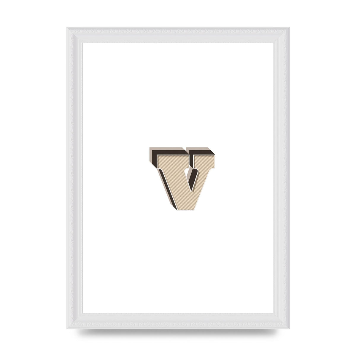 Alphabet Mix Match V" Printed Poster - A4 framed
