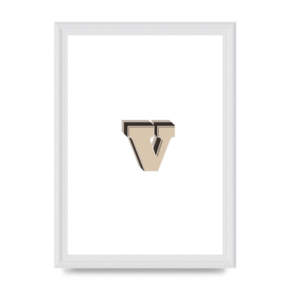 Alphabet Mix Match V" Printed Poster - A4 framed