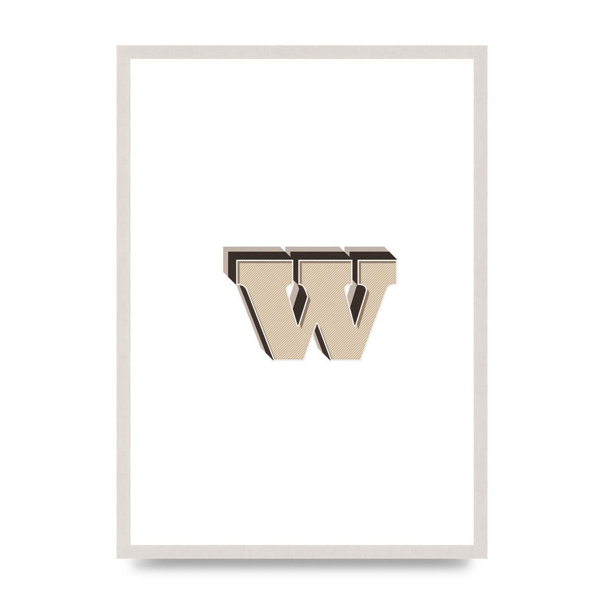 Alphabet Mix Match W" Wall Art - A2 framed