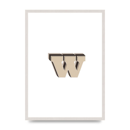 Alphabet Mix Match W" Wall Art - A2 framed