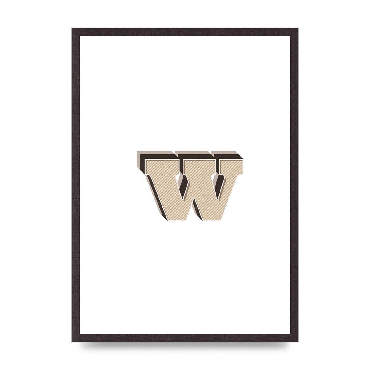Alphabet Mix Match W" Wall Art - A2 framed
