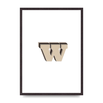 Alphabet Mix Match W" Wall Art - A2 framed