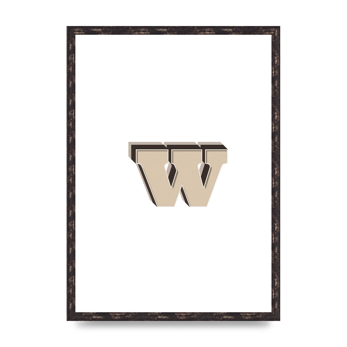 Alphabet Mix Match W" Wall Art - A2 framed